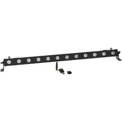Eurolite LED Bar-12 QCL RGB+UV Leiste QuickDMX Set - Licht & Bühne mit 12 leistungsstarken RGB+UV-LEDs für beeindruckende Farbwechsel und integrierte Showprogramme, ideal für Events und Partys.