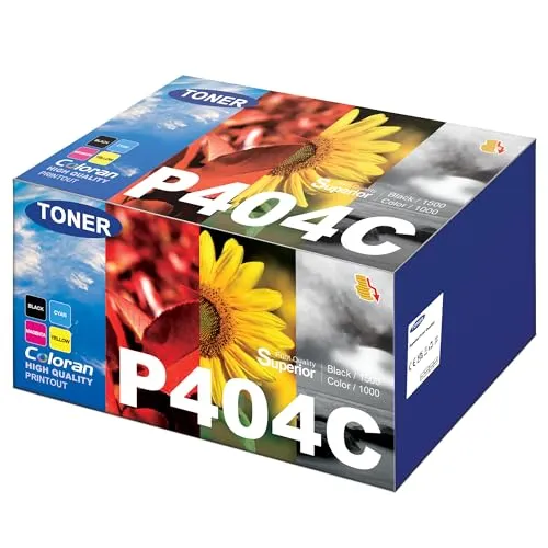 Coloran CLT-404S CLT-P404C CLT-K404S Set für Samsung C480W Xpress Toner für SL-C430 C430W C432 C433 C432W C433W C480 C480W C480FW C480FN C482 C4803 C482W C483W C482FW C483FW(Schwarz Cyan Magenta Gelb)