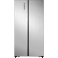 RS677N4ACC Side-by-Side Kühlschrank aus Edelstahl - Energieeffizienter 4-Sterne Kühlschrank mit 334 Litern Kühl- und 185 Litern Gefrierkapazität, ideal für große Haushalte.
