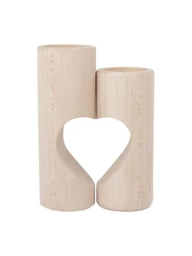 Playwood Wooden Tealight Holder Heart 2pcs.