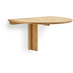 Wandtisch klappbar Trefoil von Form and Refine, Eiche geölt, 75x49x68 cm - Kompakter, klappbarer Wandtisch in eleganter Trefoil-Form aus geölter Eiche. Ideal für kleine Räume, leicht zu verstauen und vielseitig einsetzbar. Designerstück von Herman Studio.
