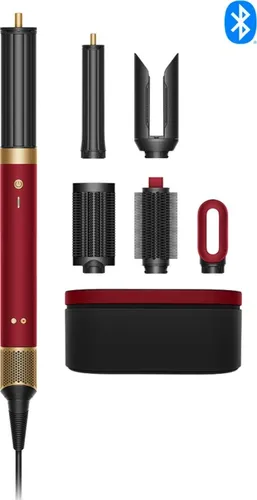 Dyson Airwrap Co-anda2x Straight + Wavy Red Velvet - Der Dyson Airwrap Co-anda2x Straight + Wavy in Red Velvet ermöglicht dir stilsicheres Haarstyling mit innovativer Technologie. Sechs vielseitige Aufsätze sorgen für glattes und welliges Haar, während die MyDyson App individuelle Einstellungen für optimale Ergebnisse bietet.
