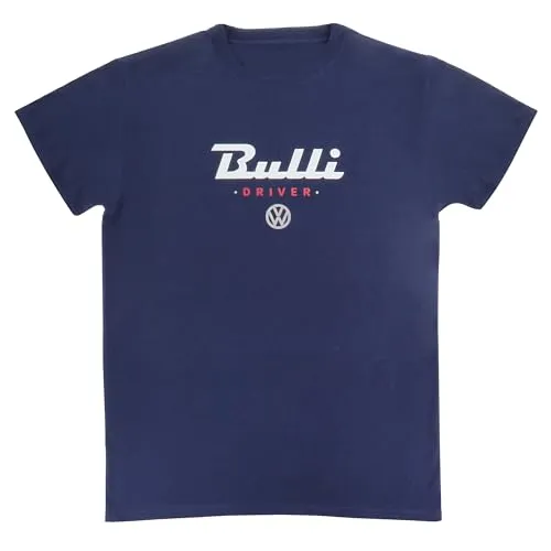 Volkswagen T-Shirt Unisex-Kurzarm - BRISA VW Collection mit T1 Bulli Bus Motiv - T-Shirts für Herren, hochwertiges Baumwollshirt mit stylishem "Bulli Driver" Druck, ideal für VW-Fans und perfekt für lässige Outfits.