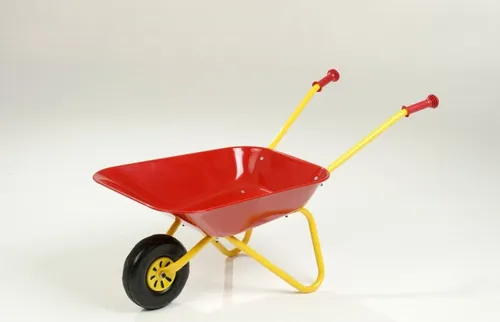 rolly toys® Schubkarre rollyMetallschubkarre, gelb/rot - Ideal für kleine Gärtner - Schubkarren für Kinder ab 2 ½ Jahren, aus hochwertigem Metall, belastbar bis 25 kg, fördert motorische Fähigkeiten und Kreativität.