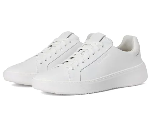 Cole Haan Grandpro Topspin Leder Turnschuhe Weiß - Stylische, tennis-inspirierte Schnürschuhe aus hochwertigem Leder. Mit komfortablem GRANDFØAM Fußbett und leichtem EVA-Mittelsohle für optimalen Tragekomfort. Ideal für Alltag und Freizeit.