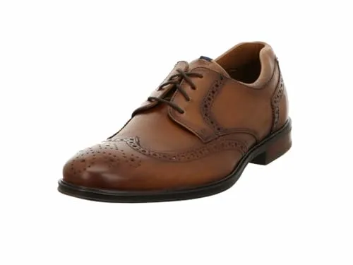 LLOYD Herren Schnürhalbschuhe Marian - Elegante Businessschuhe in Cognac - Hochwertige Derby-Schnürhalbschuhe aus Glattleder, ideal für Büro und Freizeit. Mit bequemer, loser Einlage und robustem Blockabsatz für optimalen Tragekomfort.