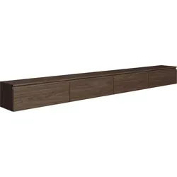 Selsey TV-Schrank BEMMI – Hängendes TV-Board mit 4 Klappen (300 cm) - Modernes Hängeboard mit 4 Fächern und klappbaren Türen, ideal für platzsparende Unterhaltung. Pflegeleichte Holzoptik in Nussbaum und vielseitige Farbvarianten sorgen für stilvolle Akzente in Ihrem Wohnzimmer.