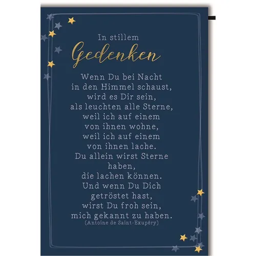 Trauer – Beileid – Kondolenz - Trauerkarte im Format 11,5 x 17 cm mit Umschlag -