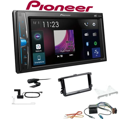 Pioneer Autoradio Bluetooth DAB+ für VW Polo 2009-2014 - Modernes 2-DIN Autoradio mit Touchscreen, Bluetooth und DAB+. Genießen Sie Ihre Lieblingsmusik über USB oder Spotify, perfekt für Volkswagen Polo (2009-2014). Inklusive Kfzspezifischem Einbauset.