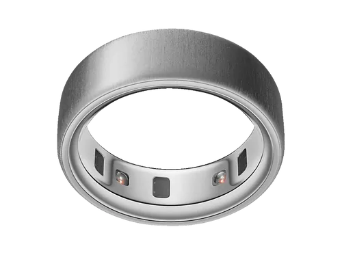 OURA Ring 4 - Brushed Silver, Größe 15, Smart Health Tracker - Smart Ringe: Oura Ring 4 mit Smart Sensing-Technologie erfasst über 30 biometrische Werte für ganzheitliches Gesundheitstracking und bietet bis zu 8 Tage Akkulaufzeit.
