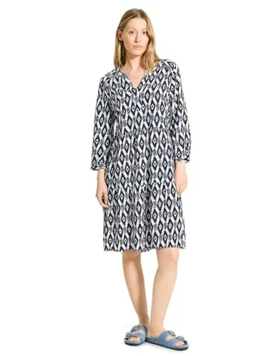 CECIL Damen B143947 Tunika Kleid mit Print, Vanilla White, S