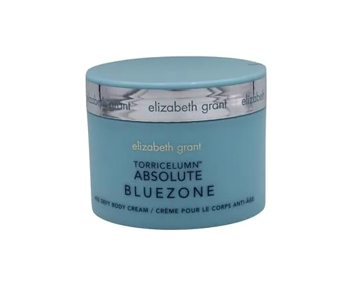 ELIZABETH GRANT Torricelumn Absolute Blue Zone Body Cream 400ml - Luxuriöse Körpercreme mit Torricelumn für intensive Feuchtigkeit und Hautregeneration, unterstützt durch Blaualgen-Extrakt und Resveratrol für ein strahlendes Hautbild.