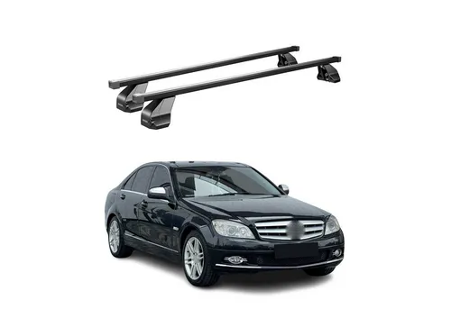OMAC Dachträger Menabo für Mercedes C Klasse W204 (2007-2015) - Dachgepäckträger aus hochwertigem Stahl, leicht, abnehmbar und wasserbeständig – perfekt für Fahrräder, Skier und mehr. Ideal für Abenteuer und Reisen.