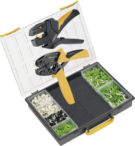 Weidmüller CRIMP-SET PZ 16 9025850000 Crimpzangen-Set Aderendhülsen 60 bis 16mm² Inkl. Abisolierzange, Inkl. Crimpsortiment mit