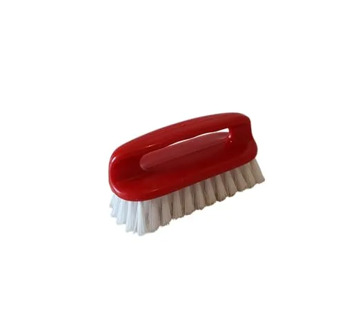 Today – Waschbürste mit Ergonomischem Griff – Gewellte Halbharte Borsten – Entfernt Schmutz und Flecken Ohne Stoffe zu Beschädigen – Leicht zu Reinigen – 15x7,5 cm – Rot