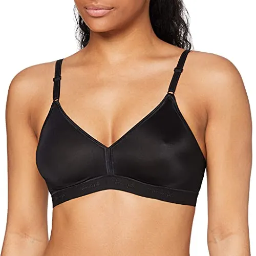 Triumph Damen BH Micro Fun N, ohne Bügel, ohne Polsterung, Verstellbare Träger, 90B, Schwarz