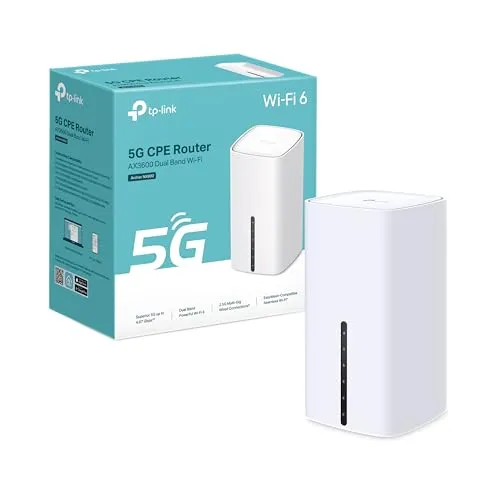 TP-Link Archer NX600 5G LTE WLAN Router - Erleben Sie blitzschnelles 5G mit bis zu 4,67 Gbps. Der AX3600 Dualband Wi-Fi 6 Router bietet einfache Plug-and-Play-Nutzung und nahtlose Mesh-Abdeckung für Ihr Zuhause.
