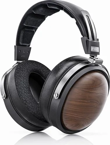 FiiO FT1 Closed-Back Over-Ear Kopfhörer - Nanowood Membran, abnehmbares Kabel und einzigartiges Walnussholz-Design für Hi-Fi Klanggenuss zuhause oder im Studio