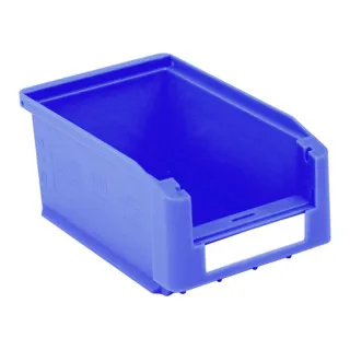 Bito Sichtlagerkasten SK Set 40 Stück - Sichtlagerkasten-Set mit 40 blauen Kisten, ideal für optimale Volumenausnutzung und hohe Stapelsicherheit durch Arretiernoppen, perfekt für die Organisation in Werkstätten und Lagerräumen.