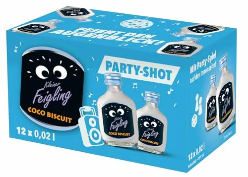 Kleiner Feigling | Coco Biscuit | 12 x 20 ml | Marken-Spirituose | Premium Likör | Feiern mit Fantasie