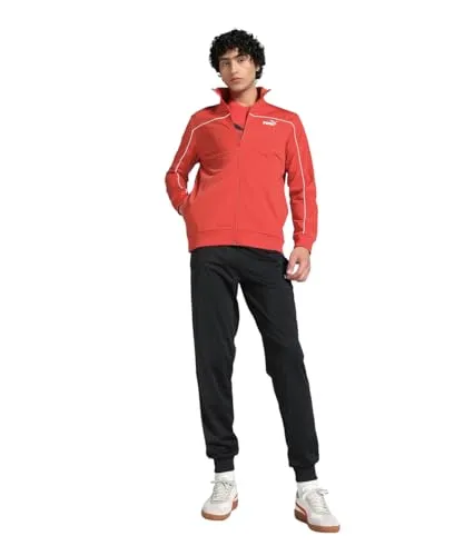 PUMA Unisex Poly Piping Suit - Red Fire, XL - Stylischer Poly-Paspel-Anzug für Training und Freizeit, bequem und ideal für aktive Lebensstile.