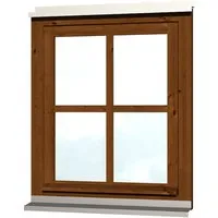 Skanholz Einzelfenster für Carports, 69,1 x 82,1 cm - Fenster für Carports mit Dreh-Kipp-Funktion, aus nordischer Fichte und Echtverglasung – ideal für optimale Belüftung und Lichtdurchlässigkeit.