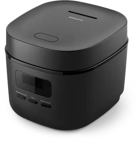 Philips Mini-Reiskocher 3000-Serie – 0,54 l - Reiskocher mit 5 Kochfunktionen und 30-Min.-Schnellkochmodus; ideal für köstlichen Reis in kurzer Zeit, perfekt für Singles oder kleine Haushalte.