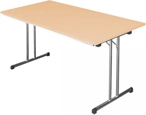 Klapptisch Besprechungstisch Schreibtisch140x80cm Gestell Chrom/Platte Bucher