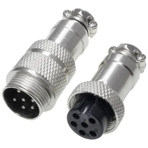 Pollin 453564 Rundsteckverbinder Stecker, Buchse Gesamtpolzahl: 6 1 Set
