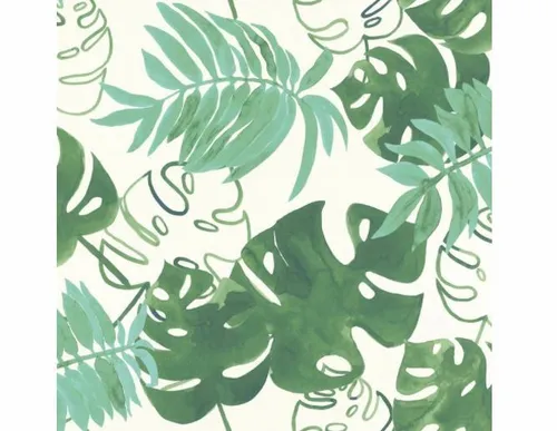 Rasch Textil Tapete Vlies Greenhouse 138886 Grün Weiß stylisch Blätter