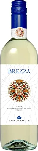 Giorgio Lungarotti Brezza Bianco IGT 0.75l - Weißwein mit harmonischer Fruchtigkeit und feiner Würze, ideal für Freunde milder Geschmäcker. Schnelle Trinkreife dank spezieller Kältemazeration.