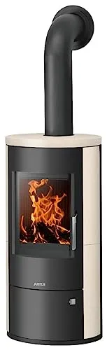 JUSTUS Kaminofen Austin 5 Cream - 5,0 kW - Kaminöfen mit externem Luftzufuhr und 80,1% Wirkungsgrad, ideal für effiziente Heizlösungen und gemütliche Abende.