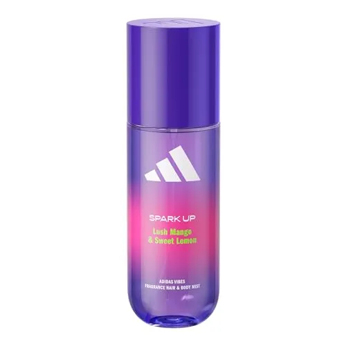 adidas Vibes Spark Up Fragrance Hair & Body Mist, Fruity Fragrance with Notes of Lush Mango & Sweet Lemon, Mood-Boosting, For Any Occasion, 150ml