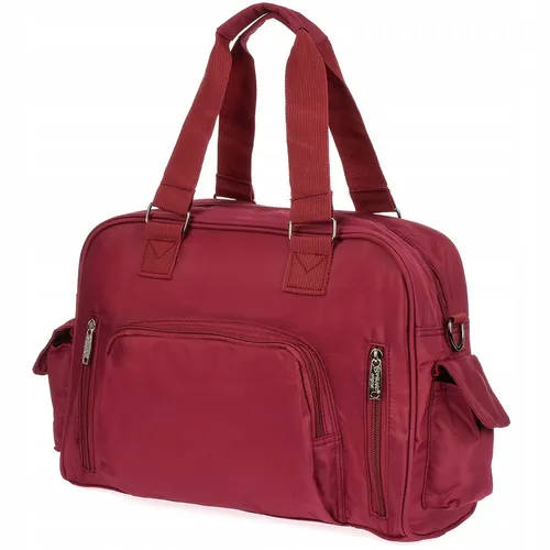 Handtasche Beltimore J32bordo - Dunkelrote Damenhandtasche - Elegante burgunderfarbene Damenhandtasche aus leichtem Mikrofaser, geräumig für A4-Unterlagen, ideal für Arbeit oder Uni und mit abnehmbarem, verstellbarem Gurt.