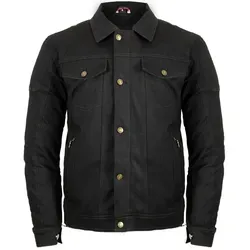 MDM Motorradjacke Jeansjacke mit Protektoren in Schwarz, Grau oder Blau - Klassische Motorradjeansjacke aus 70% Denim, winddicht und wärmend. Mit 6 Taschen und Protektoren für optimalen Schutz. Erhältlich in S, M und L für den stilbewussten Biker.