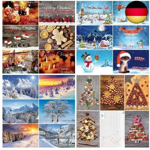 Edition Colibri Weihnachtskarten: 100er-Weihnachtskarten-Set, Postkarten-Set mit einem bunten Mix aus Weihnachtskarten mit 25 verschiedenen Motiven à 4 Stück (10642-10831)