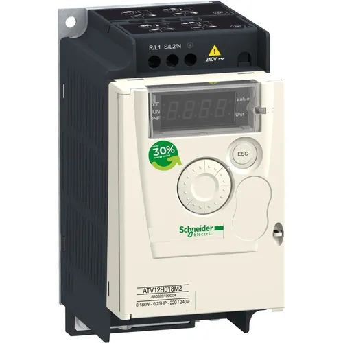 Schneider Electric ATV12H037M2 - Neuer Altivar 12 AC Drive - SPS-Prozessoren, leistungsstarker Frequenzumrichter für energieeffiziente Motorsteuerung und verbesserte Prozesskontrolle.