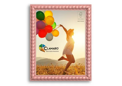 Clamaro Bilderrahmen Rosa Bubble nach Maß - Einzelrahmen, handgefertigt in Deutschland, individuell anpassbar mit über 400 Größen und 10 Farben – ideal für jeden Raum und jedes Motiv.