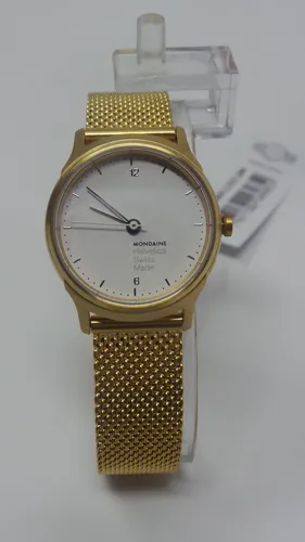 Mondaine MH1.L1111.SM Helvetica Light No1 Holiday Edition Damen Quarz Uhr - Elegante Damenarmbanduhr für besondere Anlässe wie Valentinstag oder Weihnachten, mit präzisem Quarzwerk und stilvollem Design.