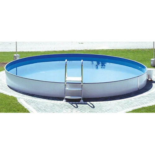 Steinbach Stahlwand Swimming Pool "Styria rund", sandfarbene Poolfolie, Ø 400 x 120 cm