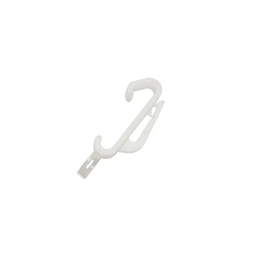 Gardinia Clip-Gleiter für Vorhangschiene Flexline, Montage durch Klicken, Ideal für Gardinen, Kunststoff, Weiß, 20 Stück