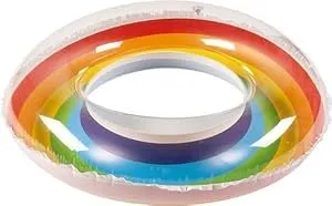 Happy People Unisex – Erwachsene Rainbow Schwimmring, Regenbogen, One Size