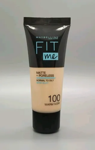 Maybelline: Fit Me Matte & Poreless Foundation - 100 Warm Ivory - 30 ml