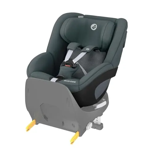MAXI COSI Reboarder Pearl 360 Authentic Graphite - Sicherer Kindersitz für Kinder von 0 bis 4 Jahren, drehbar mit 360-Grad-System und mehreren Liegepositionen