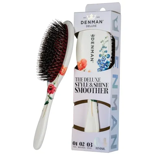 Denman Floral Fantasies D81M Style & Shine Brush - Haarbürste für Damen - Die Denman Floral Fantasies D81M Haarbürste überzeugt mit speziell entworfenen Borsten, die sanft entwirren und die Kopfhaut massieren. Ideal für geschmeidiges und glänzendes Haar, perfekt für Ihre tägliche Pflegeroutine.