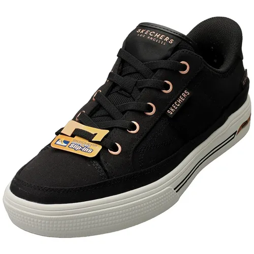 Skechers Women's Arch Fit Arcade-See Ya There Hands Free Slip-ins Sneaker, True Black, 41 EU - Innovative Damen-Sneaker mit freihändiger Technologie. Die elastischen Bungee-Schnürsenkel und das komfortable Fußgewölbe-System bieten perfekten Halt und eine mühelose Anzieherfahrung.