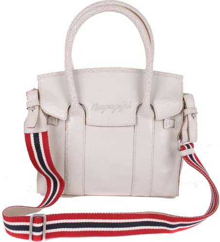 Napapijri SKIEN SMALL SATCHEL Tasche SHOPPER Weiß - Damentasche aus hochwertigem Leder im eleganten Weiß, ideal für den Alltag und stilvolle Auftritte.