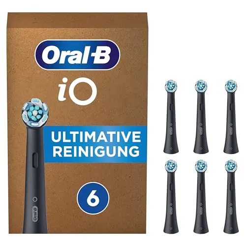 Oral-B iO Ultimative Reinigung (6 x) - Ersatzzahnbürsten für eine gründliche und sanfte Mundpflege, optimal für strahlendes Lächeln