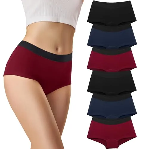 Libella Unterhosen Damen 6er Pack Baumwolle Atmungsaktiv Unterwäsche Bequeme Slips Weich Frauen Cotton Panties Stretch Women Hipster Mehrpack Damenslips BRM-XL