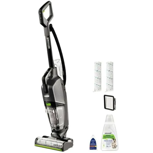 Bissell Nass-Trocken-Sauger 3527N - CrossWave Hydrosteam PET Select, 1100 W, beutellos, reinigt festsitzenden Schmutz mit Dampfmodus und automatischer Selbstreinigung